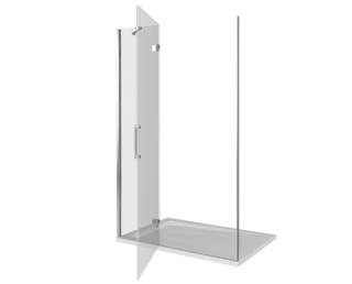 Душевая дверь в нишу Good Door SATURN WTW-130-C-CH-L 130 см левый